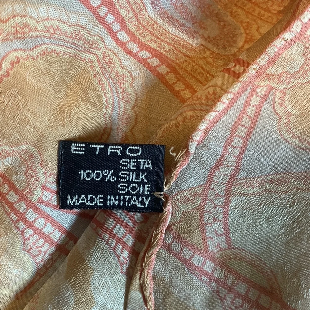 Etro 100% silk scarf
